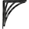 Ekena Millwork Nevio Wrought Iron Bracket, (Single center brace), Antiqued Warm Silver 1 1/2"W x 10"D x 12"H BKTM01X10X12SNEAWS - alternate 2